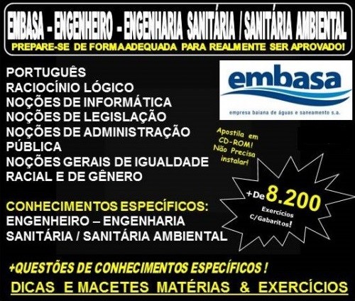 Apostila Concurso Seduc Am 2014 Gratis Pdf Apostila Embasa Engenheiro Engenharia Sanitaria Sanitaria